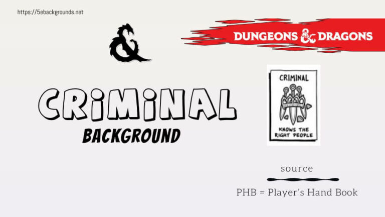 criminal 5e background